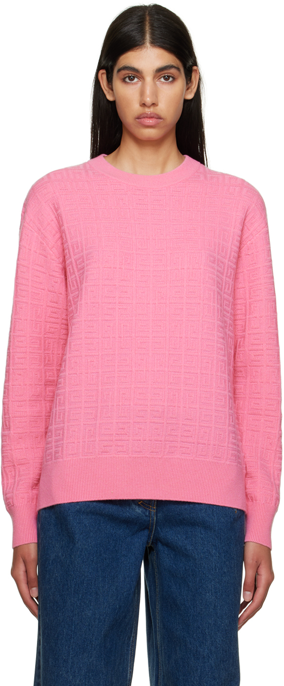 Shop Givenchy Pink 4g Sweater In 670 Bright Pink
