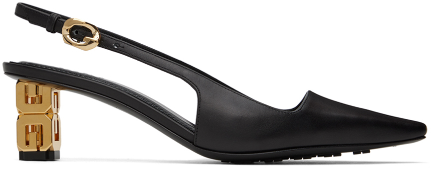 Givenchy Women's G Cube 50 Leather Slingback Pumps In Black