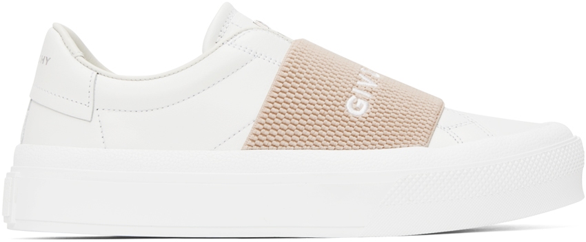 Givenchy White City Sport Sneakers In 118 White/beige