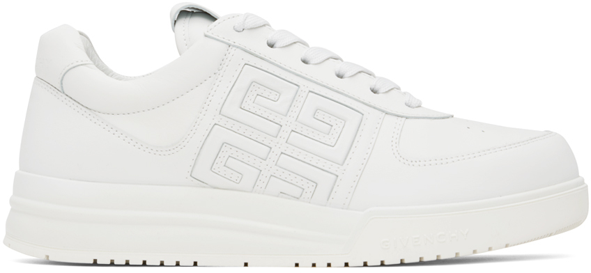 Givenchy White G4 Sneakers In 100 White
