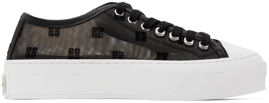 Shop Givenchy Black City Sneakers In 004-black/white