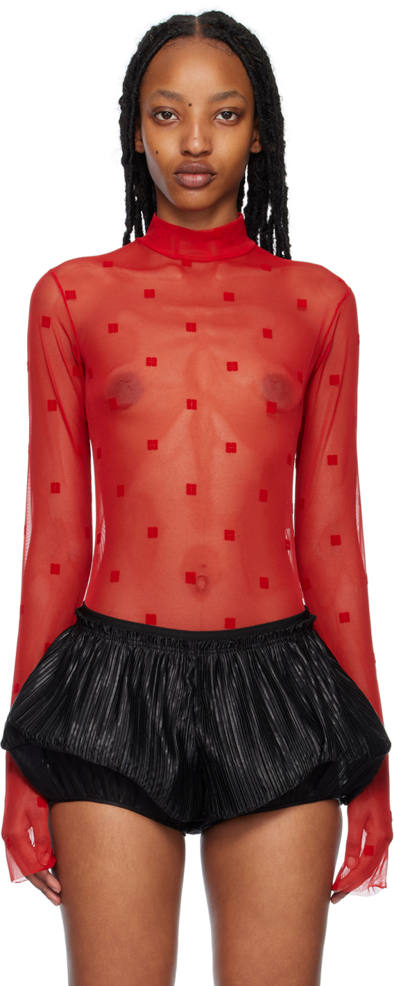 GIVENCHY RED 4G BODYSUIT