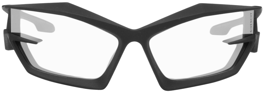 Givenchy Black 3d Giv Cut Sunglasses In Sliver
