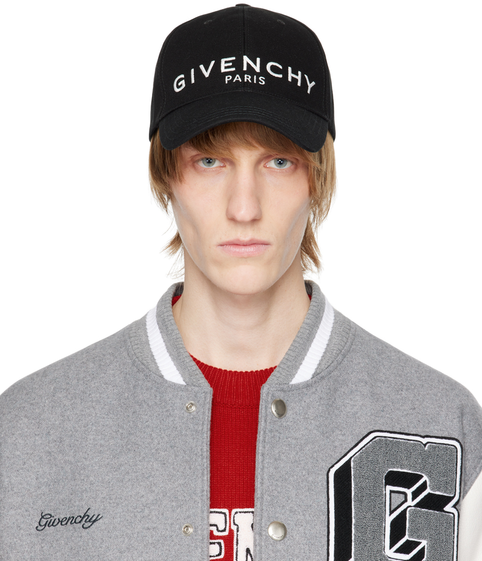 Shop Givenchy Black Embroidered Cap In 001-black