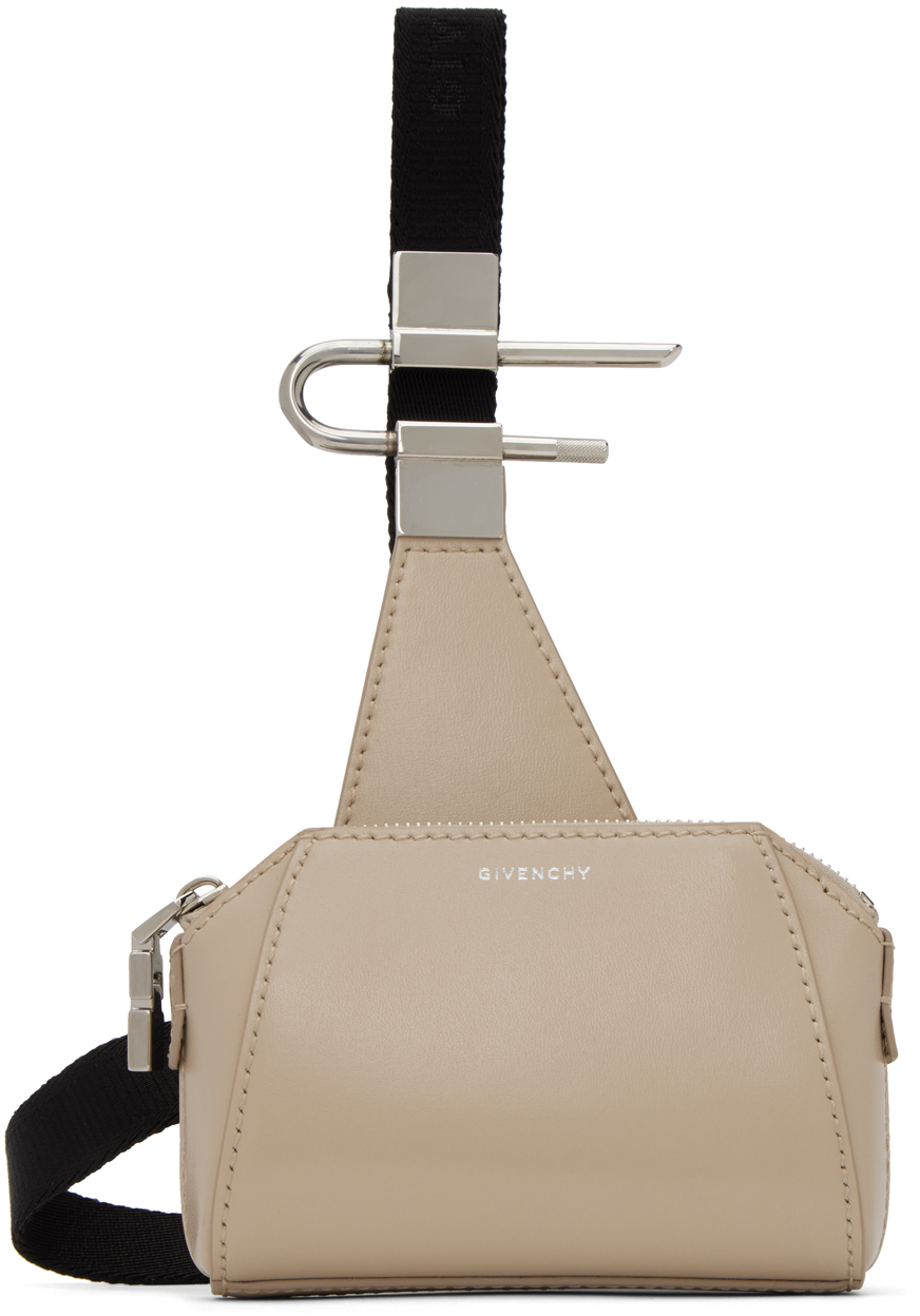 Givenchy Beige Grained Small Antigona Bag