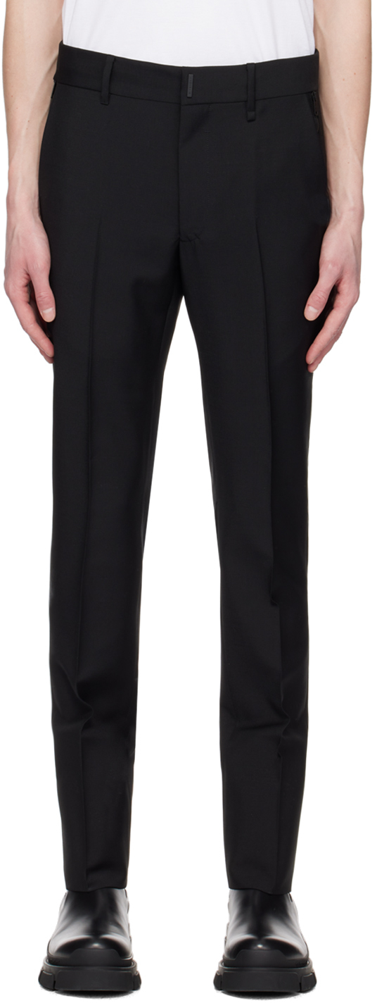 Shop Givenchy Black Classic-fit Trousers In 001-black