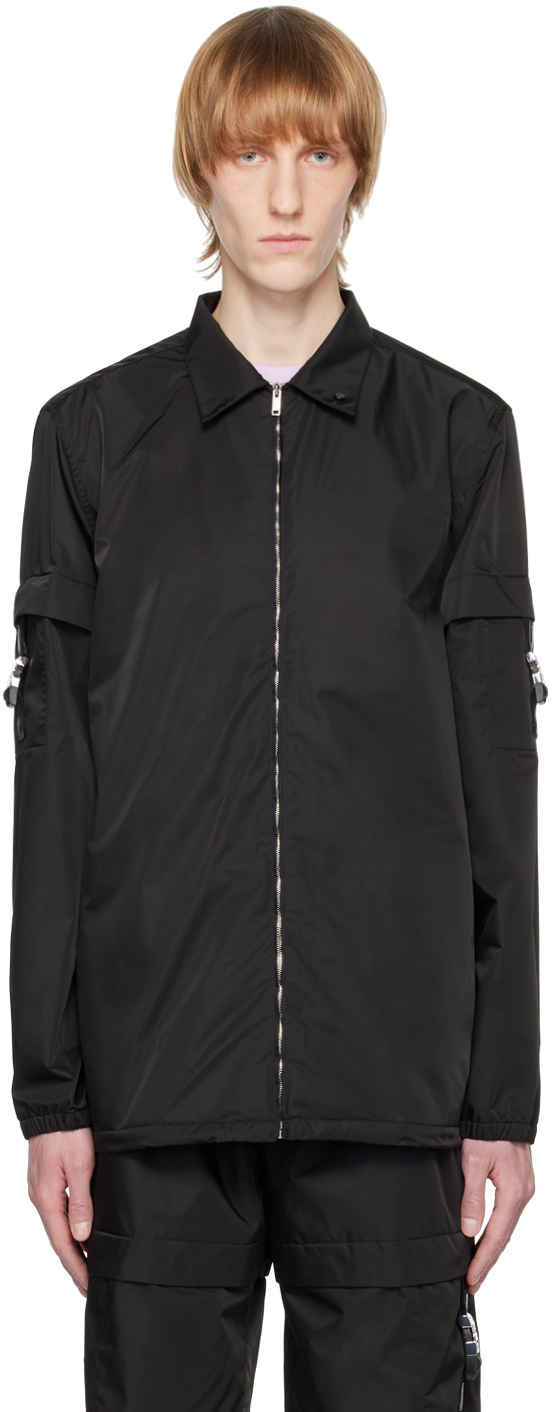 Givenchy Black Buckle Shirt In 001-black