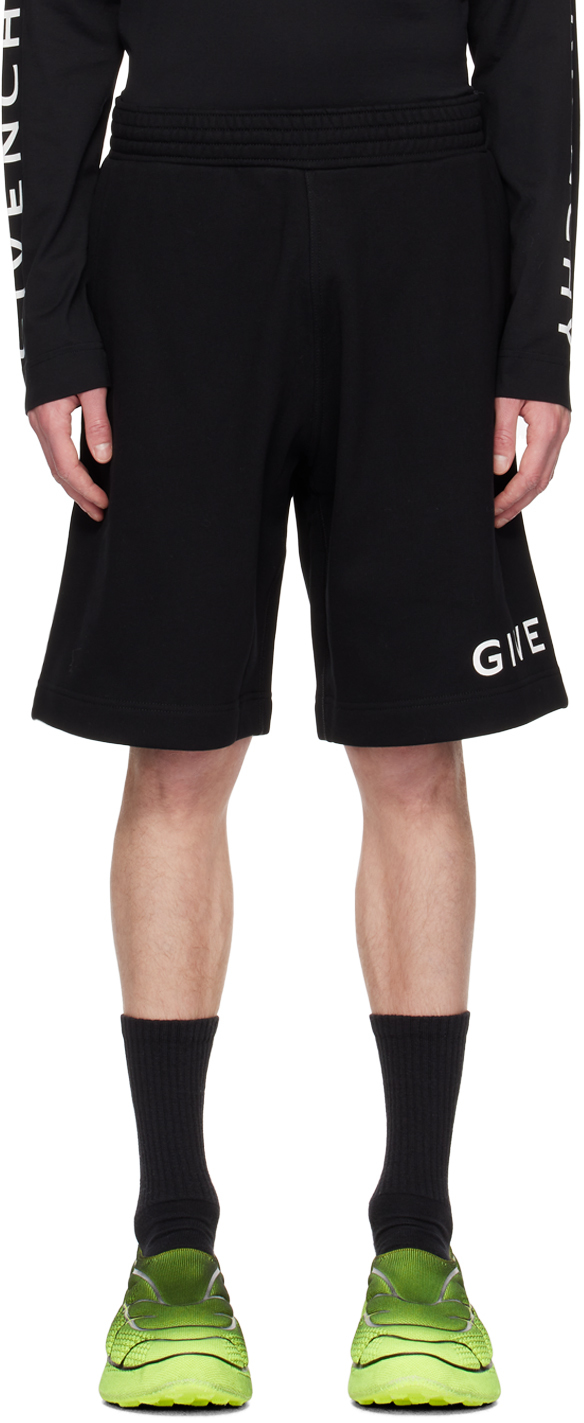 Givenchy Black Archetype Shorts In 001-black