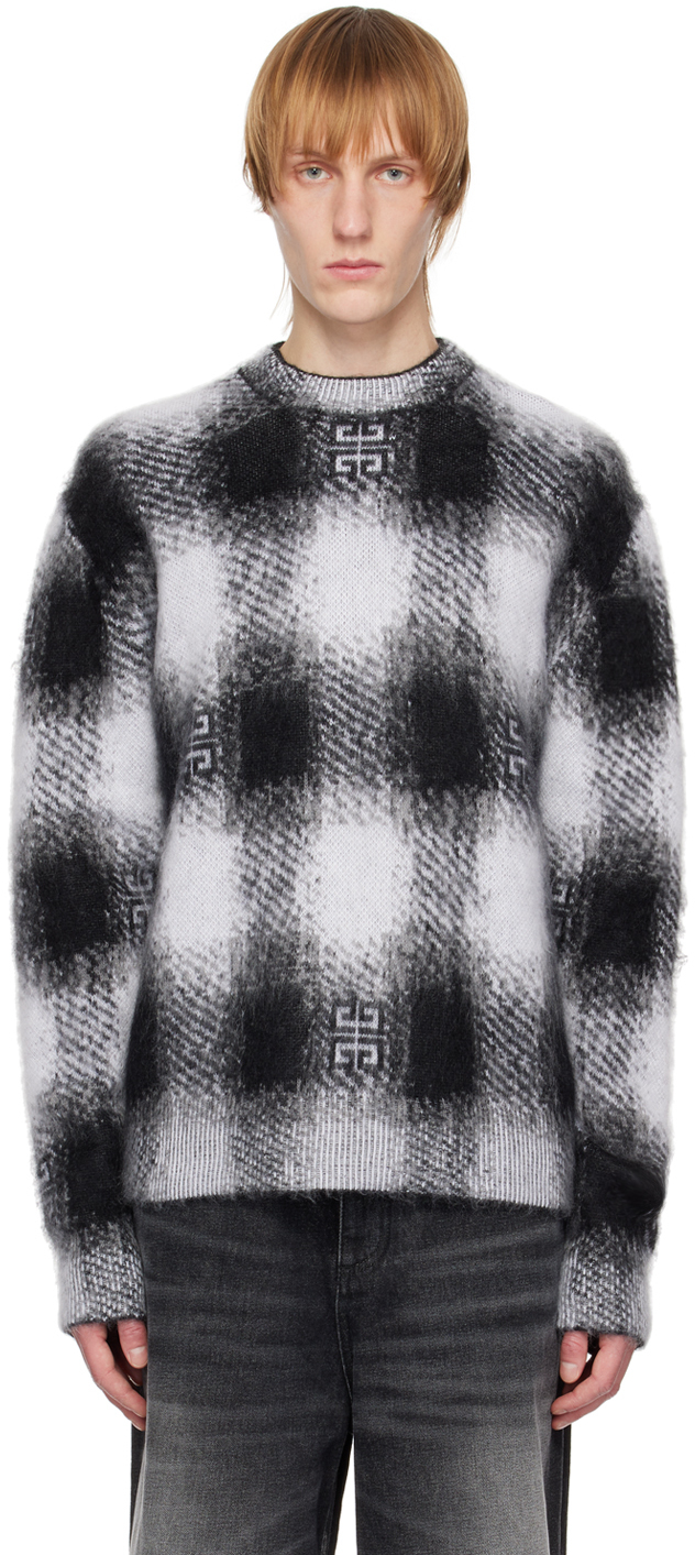 Moeras Gelijk Verspilling Black & White 4G Check Sweater by Givenchy on Sale