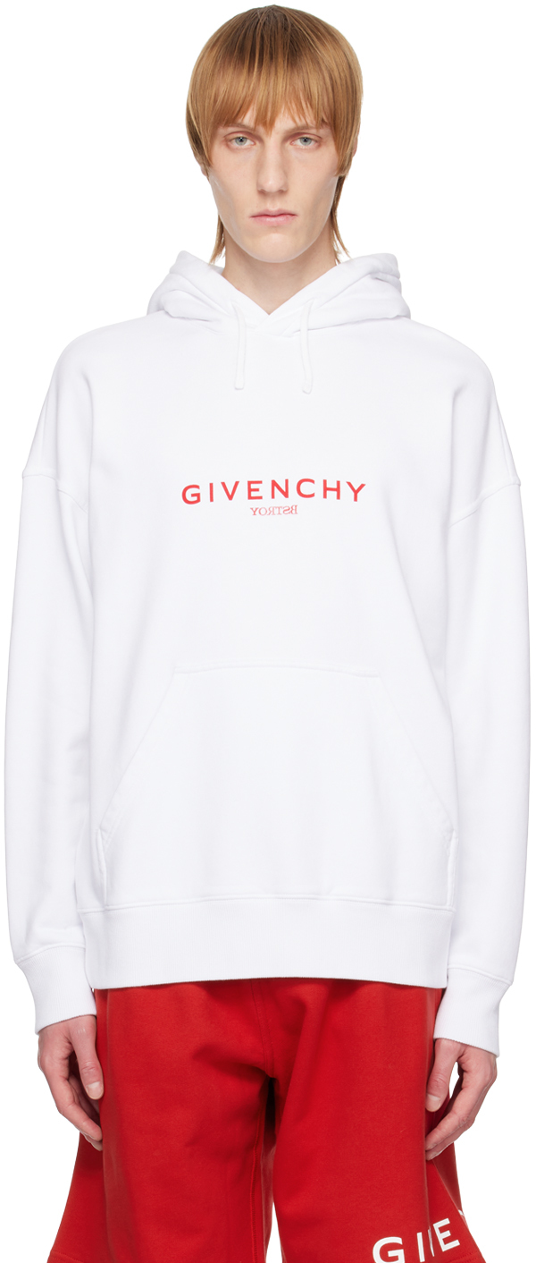 Givenchy: White Printed Hoodie | SSENSE