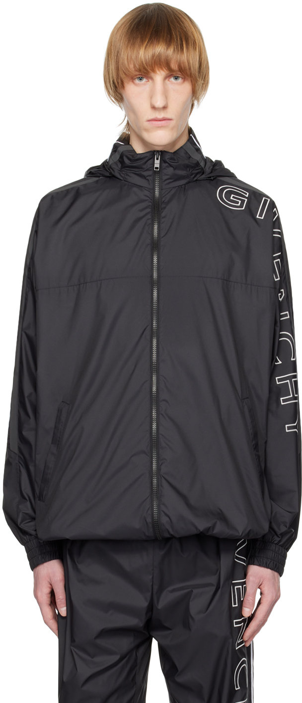 Givenchy Black Embroidered Jacket In 001-black