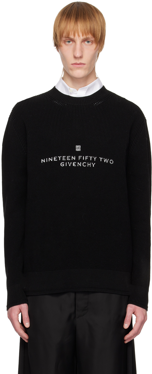 GIVENCHY BLACK PRINTED SWEATER