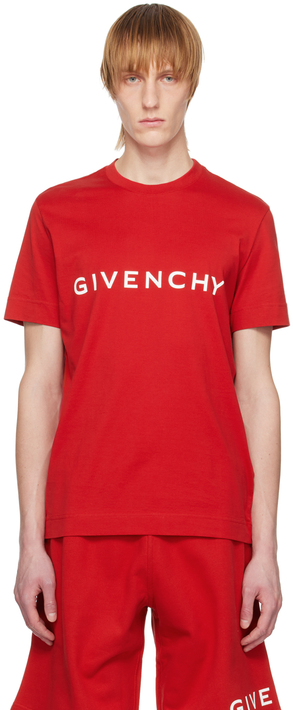 glas Kemi Beskatning Red Classic T-Shirt by Givenchy on Sale