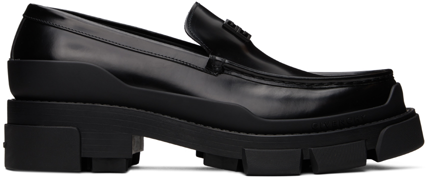 Givenchy Men's Terra Tonal 4g Chunky Leather Loafers In Black