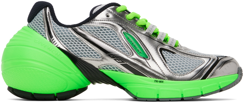 Silver & Green TK-MX Sneakers