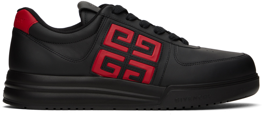 Givenchy: Black & Red G4 Sneakers | SSENSE