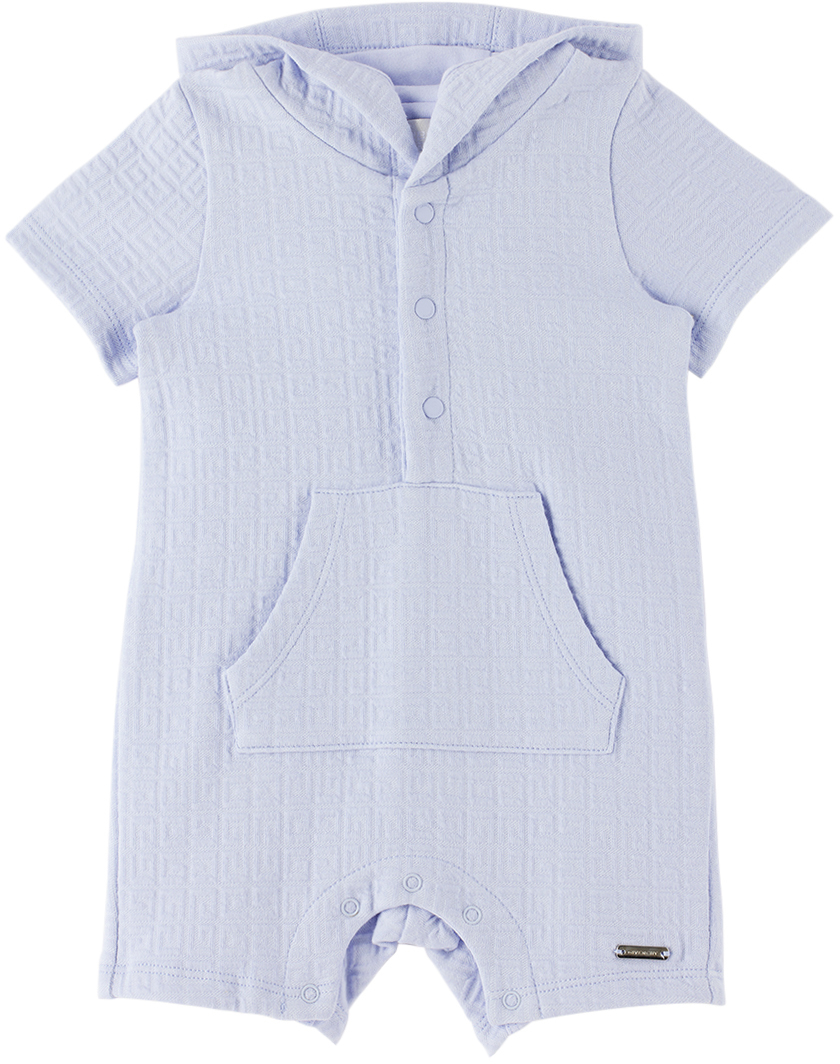 Givenchy Baby Blue Hooded Bodysuit In 771 Ciel