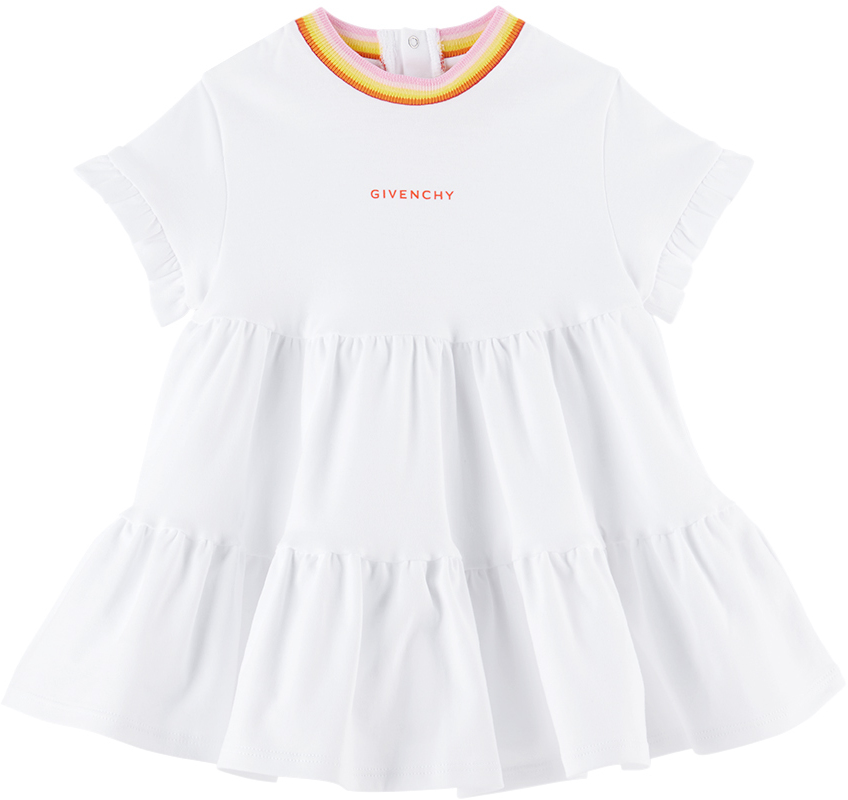 GIVENCHY BABY WHITE TIERED DRESS