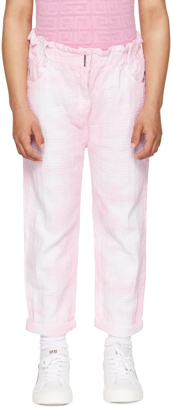 Givenchy Kids Pink 4g Jeans In 44z Marshmallow