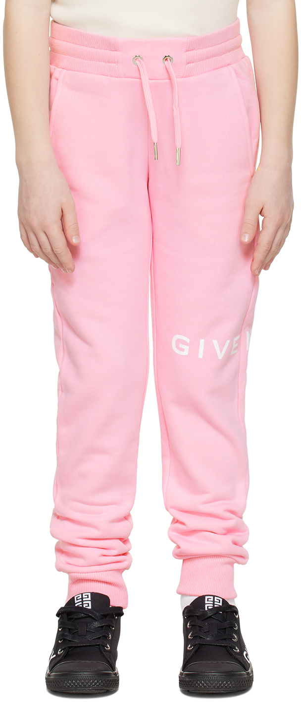 Givenchy Logo Cotton-blend Jersey Sweatpants In Pink