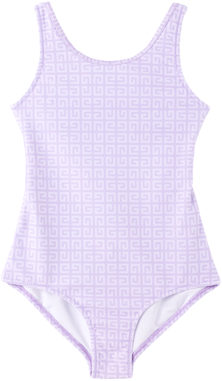 Givenchy Kids Purple Printed One-Piece Swimsuit