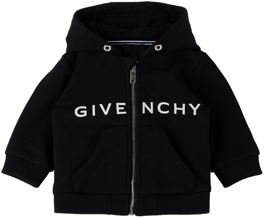 Givenchy Black Cotton Hoodie In 09b Black