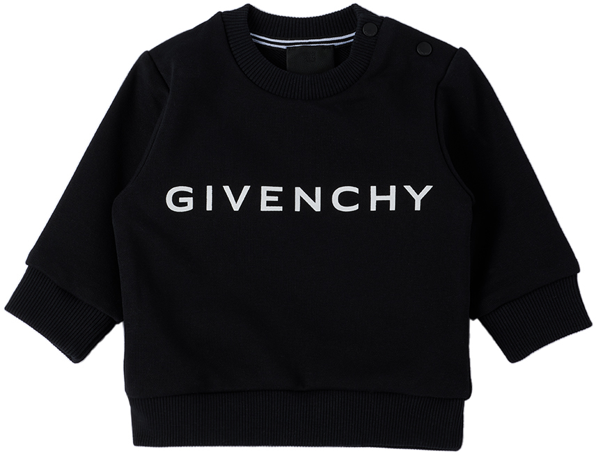 Givenchy Black Sweatshirt For Baby Boy With Logo
