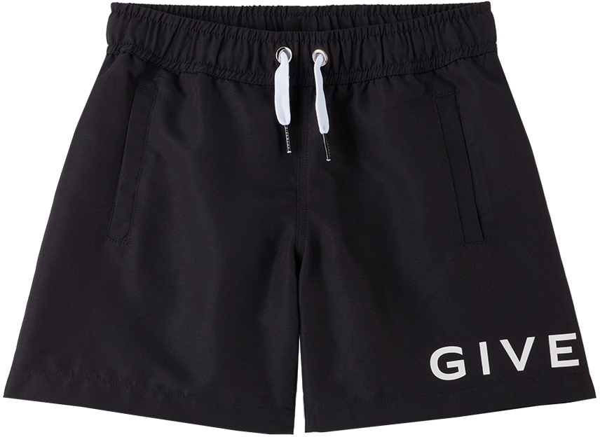 Enfant Maillot de bain noir à cordon coulissant par Givenchy SSENSE France