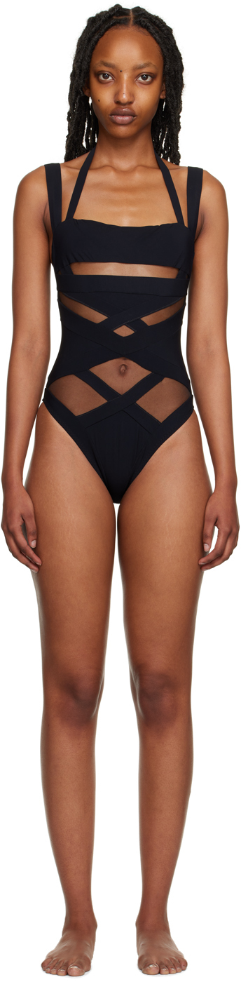 Agent Provocateur Black Fynlee One-piece Swimsuit In 001001 Black