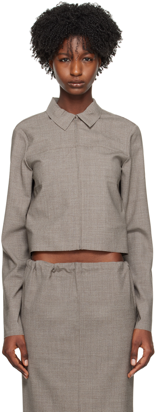 Gabriela Coll Garments: Gray No.210 Jacket | SSENSE Canada