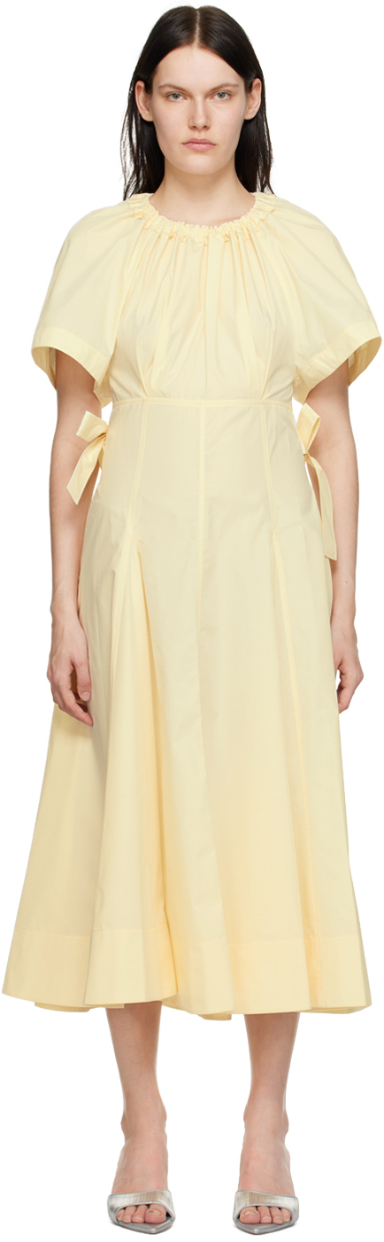 3.1 Phillip Lim Yellow Ladybug Midi Dress In Buttercream Bu742