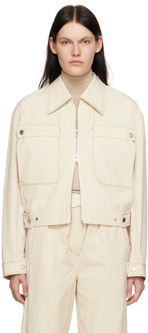 3.1 Phillip Lim / フィリップ リム Women's Cotton Canvas Ripstop Combo Jacket In Parchment