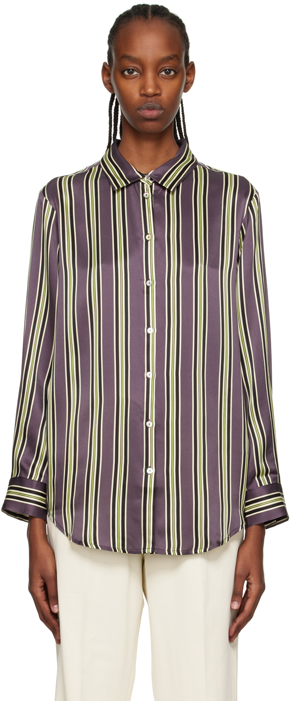 Purple Paris Pyjama Shirt by ASCENO on Sale