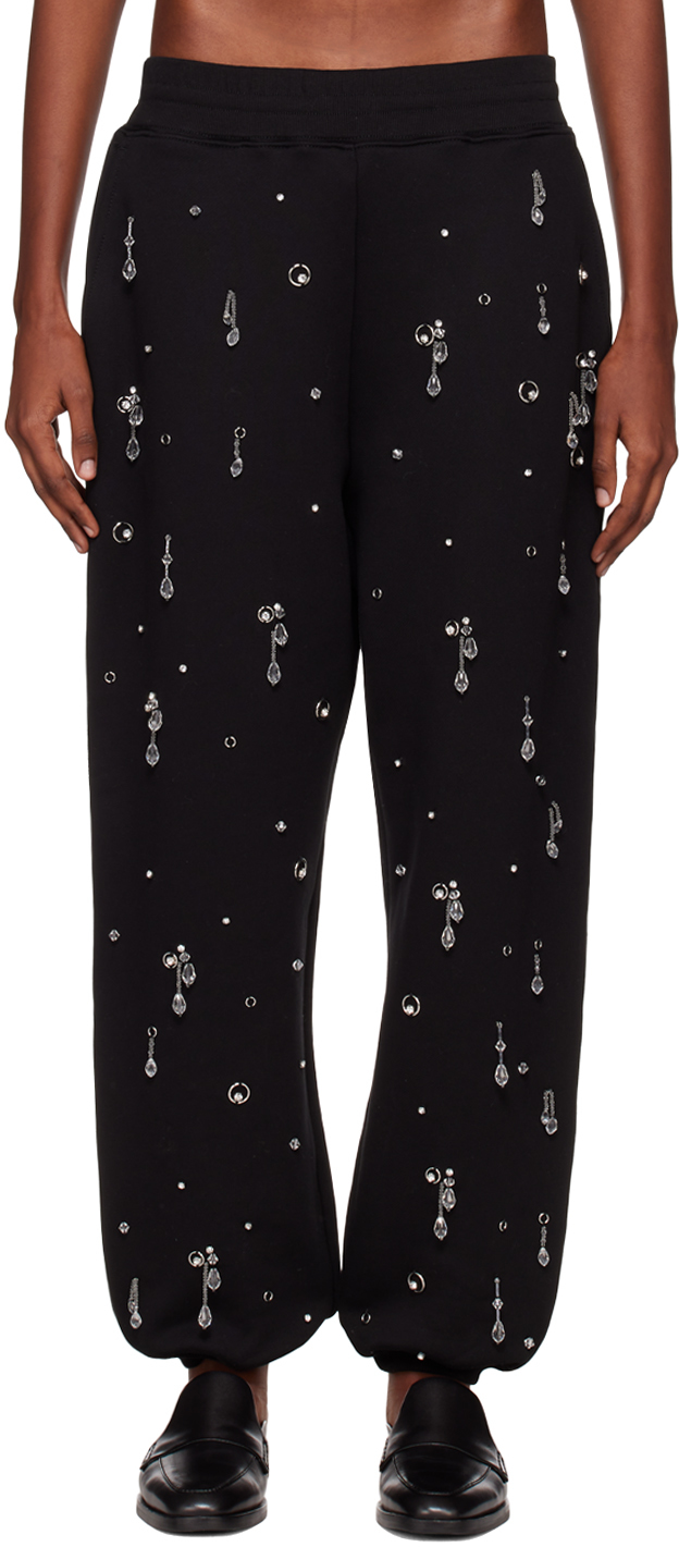 Blouson de survêtement noir à motif graphique Ssense Fille Vêtements Pantalons & Jeans Pantalons Joggings Enfant 