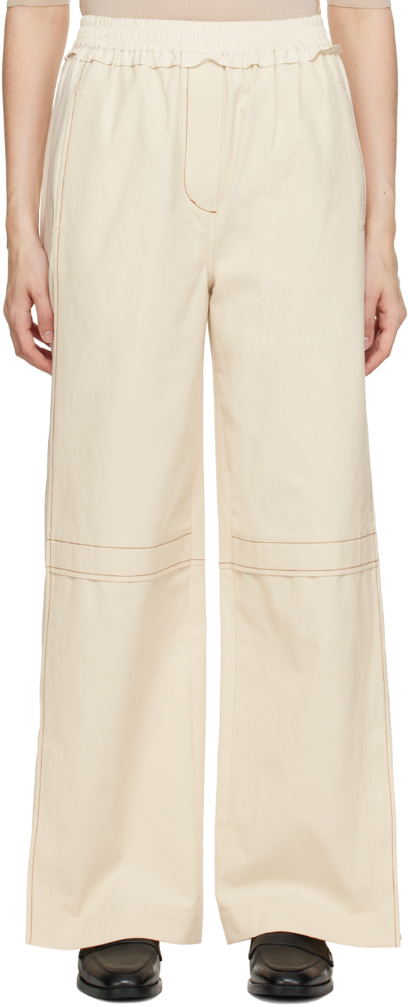 3.1 Phillip Lim / フィリップ リム Off-white Paneled Lounge Trousers In Parchment Pa260