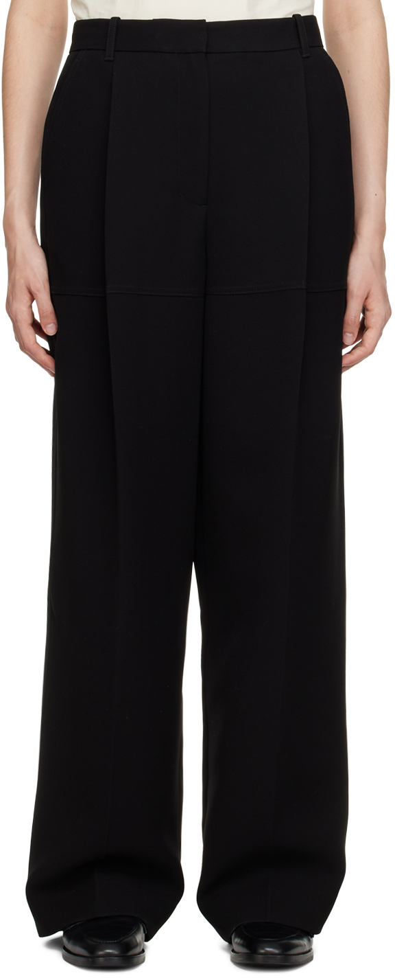 3.1 Phillip Lim / フィリップ リム Black Pleated Trousers In Black Ba001