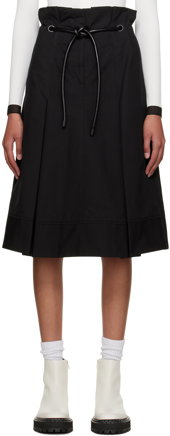 3.1 PHILLIP LIM / フィリップ リム BLACK ORIGAMI MIDI SKIRT