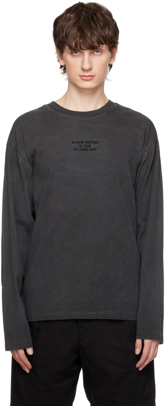 Izzue Grey Faded Long Sleeve T-shirt In Ccx