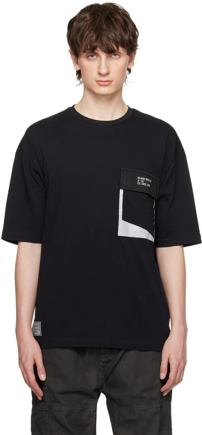 Black Pocket T-Shirt by Izzue on Sale