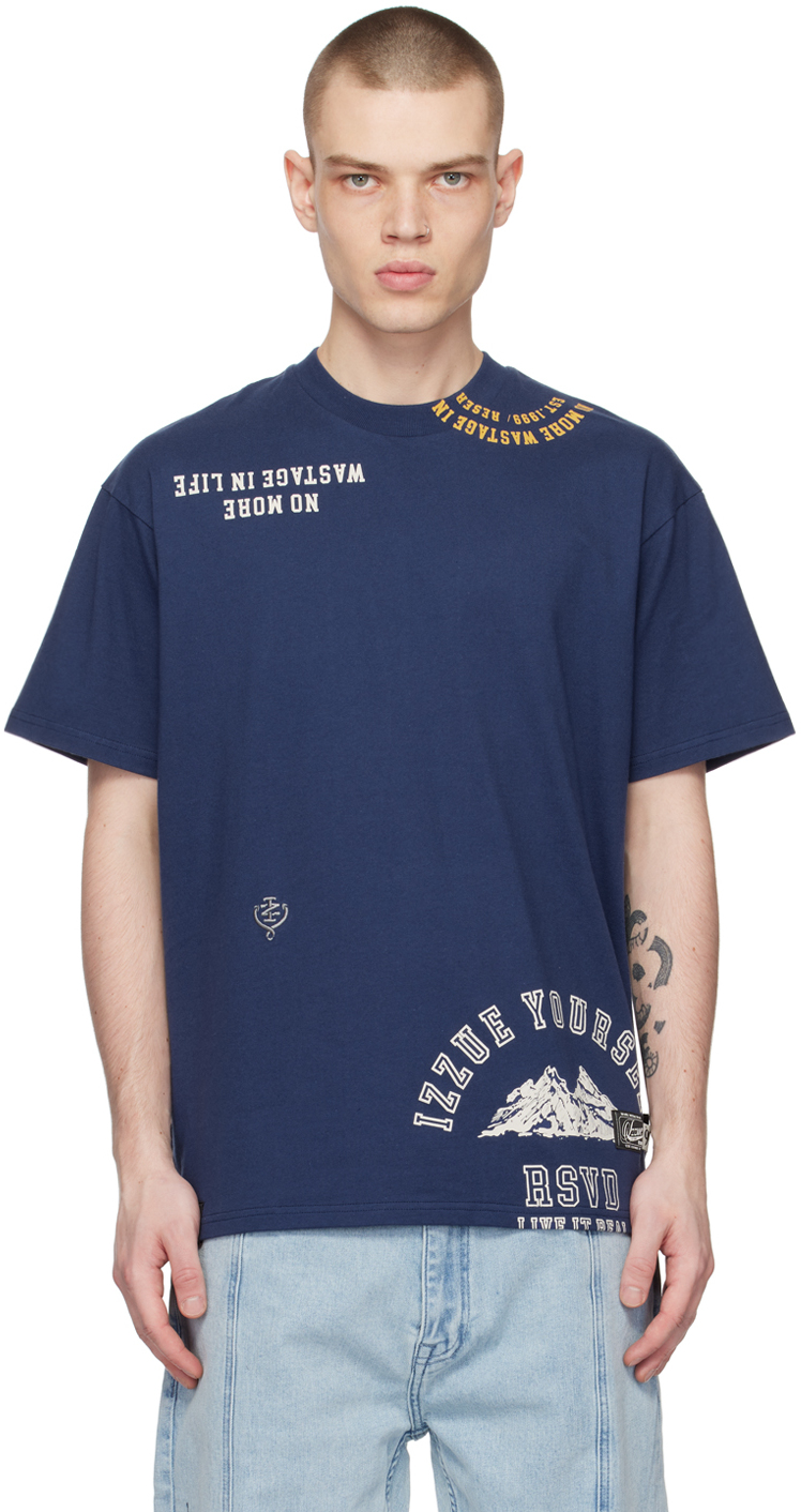 Izzue Blue Crewneck T-shirt In Nyx