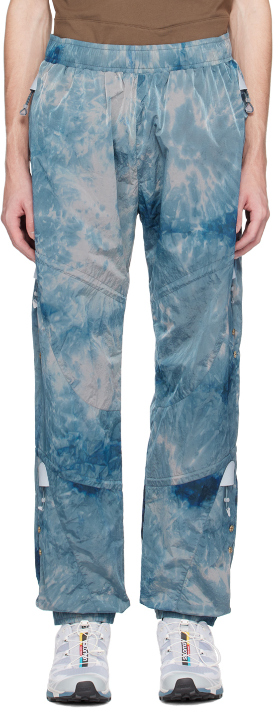 A. A. Spectrum: Blue Crinkled Lounge Pants | SSENSE