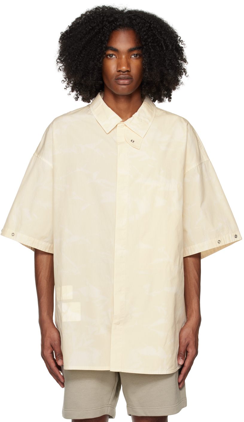 A. A. Spectrum Off-white Short Shirt In Calico White