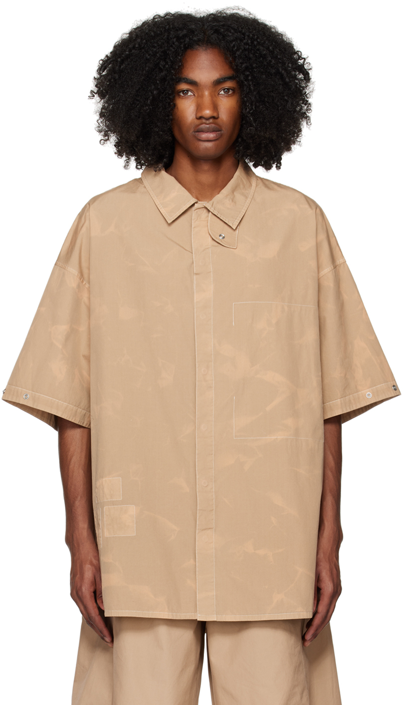 A. A. Spectrum Beige Shore Shirt In Savanna Brown
