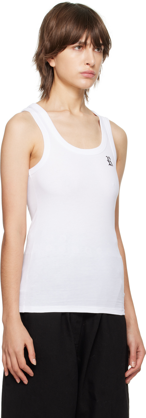 RAF SIMONS WHITE PATCH TANK TOP