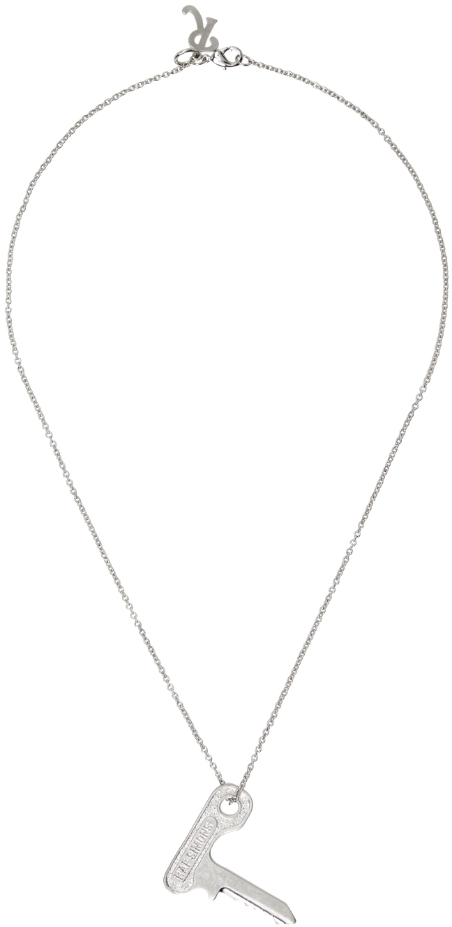 Raf Simons key-pendant Chain Necklace - Silver