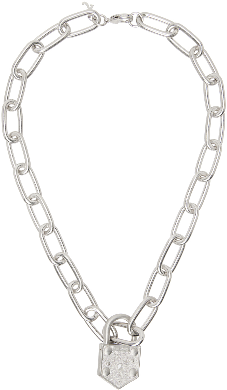 Raf Simons engraved-logo Plaque Necklace
