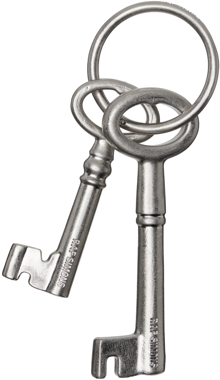 Raf Simons Man Silver Keychains