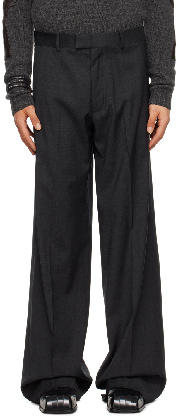 Raf Simons Gray Classic Trousers In Dark Grey