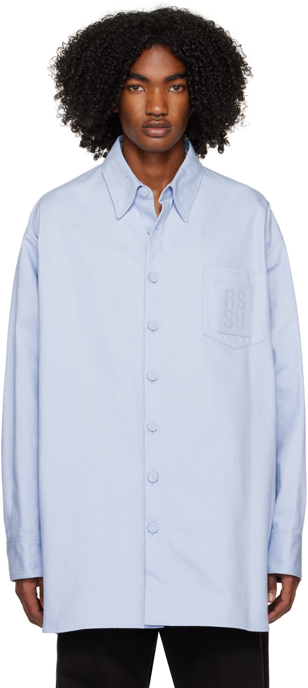 Blue Patch Shirt by Raf Simons on Sale