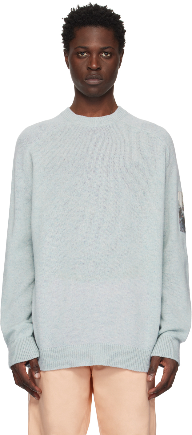 Raf Simons: Blue Patch Sweater | SSENSE
